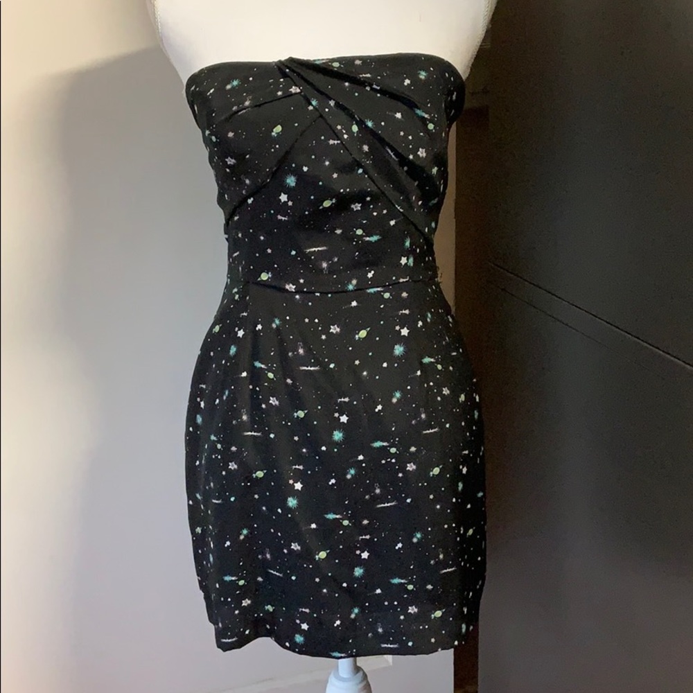 NWOT BCBGENERATION Moon and Stars Strapless Dress